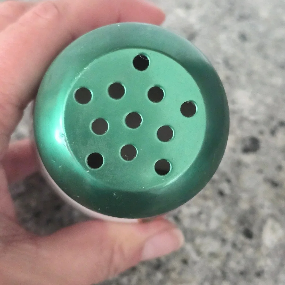 Kraft Parmesan Ceramic Cheese Shaker White Green Vintage Advertising‎